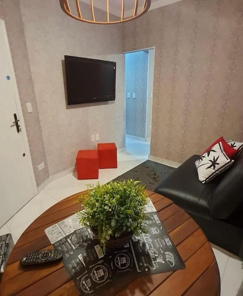 113 Canto Do Forte - 1Dorm - 200 M Da Praia E 20M Dos Bares E Restaurantes - Estacionamento Gratuito E Wi Fi , Tv A Cabo Прая-Гранди Экстерьер фото